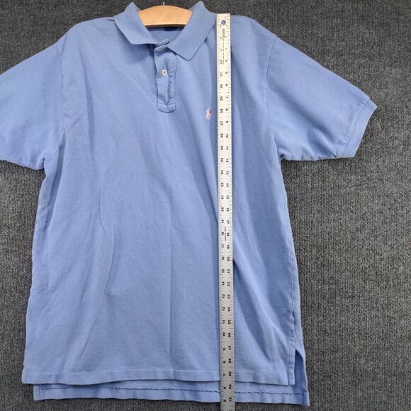 Polo by Ralph Lauren Men's Polo Shirt Blue XL Short Sleeve High Low Hem - Picture 12 of 14
